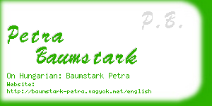 petra baumstark business card